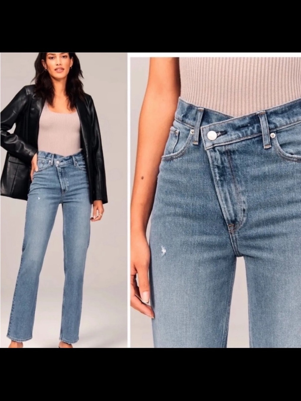 Abercrombie & Fitch Light Wash Straight Leg Jeans